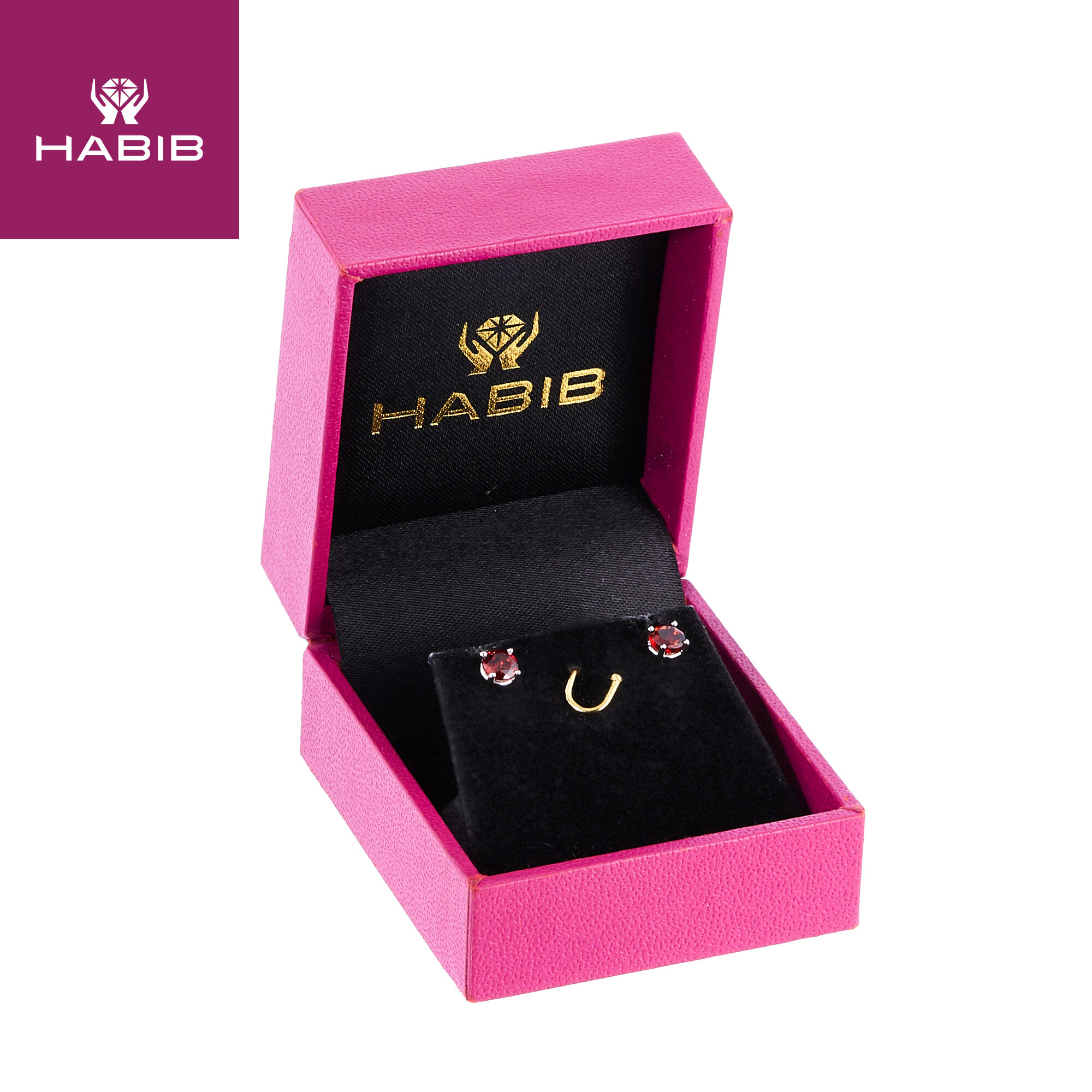 HABIB Gemstone Stud Earringss Citrine Blue Topaz London Blue Topaz Garnet Amethyst in 9K 375 Gold Lazada Lazada