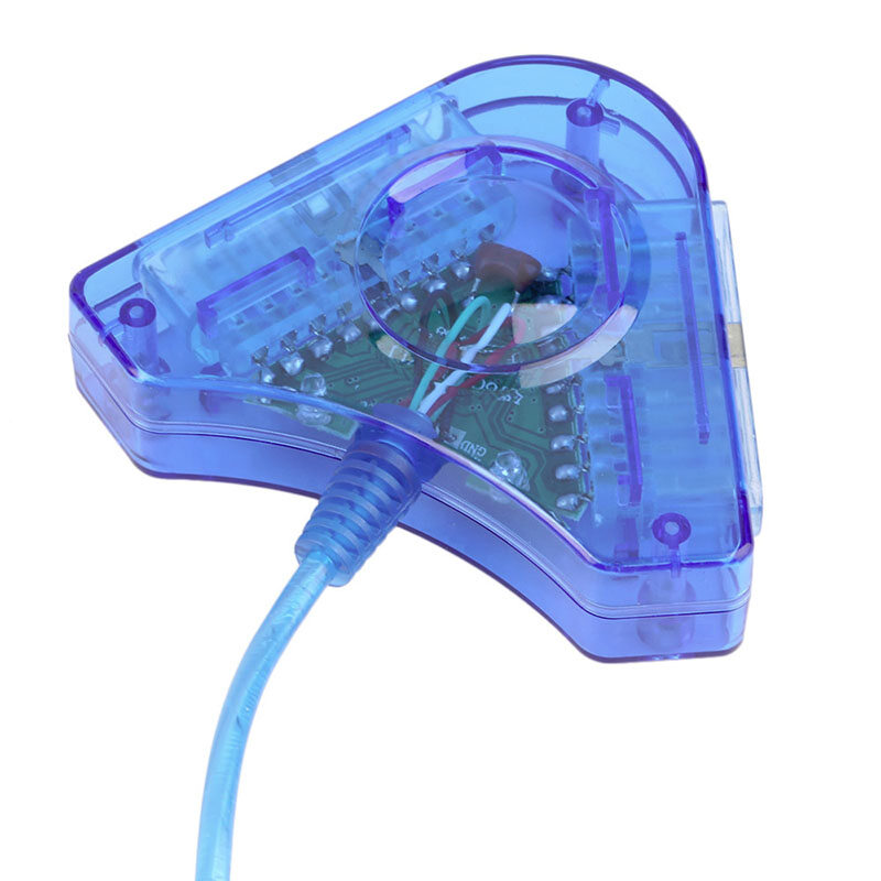 Narsta Tay Cầm Chơi Game PS2 Sang PC Cho Playstation Bộ Chuyển Đổi USB Bộ Điều Khiển USB Kép Cáp Máy Chơi Game PS2 Hấp Dẫn Tay Cầm Điều Khiển USB Máy Tính