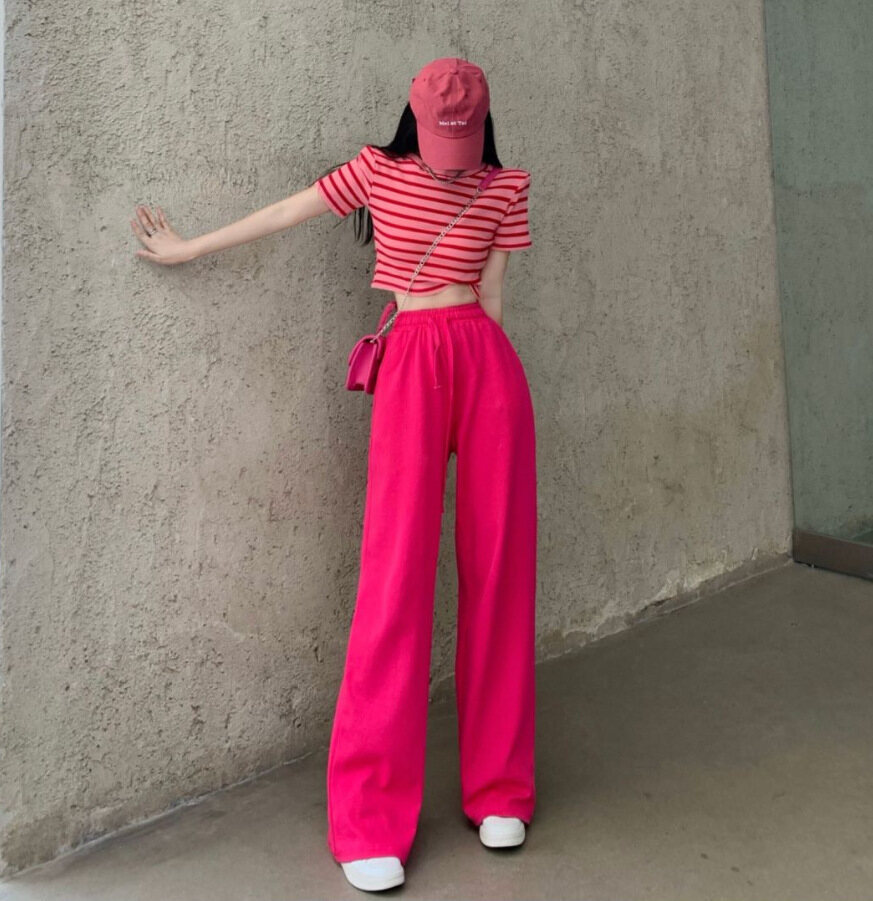 2 Pcs/set Dragon Fruit Color Summer Suit Women's Summer