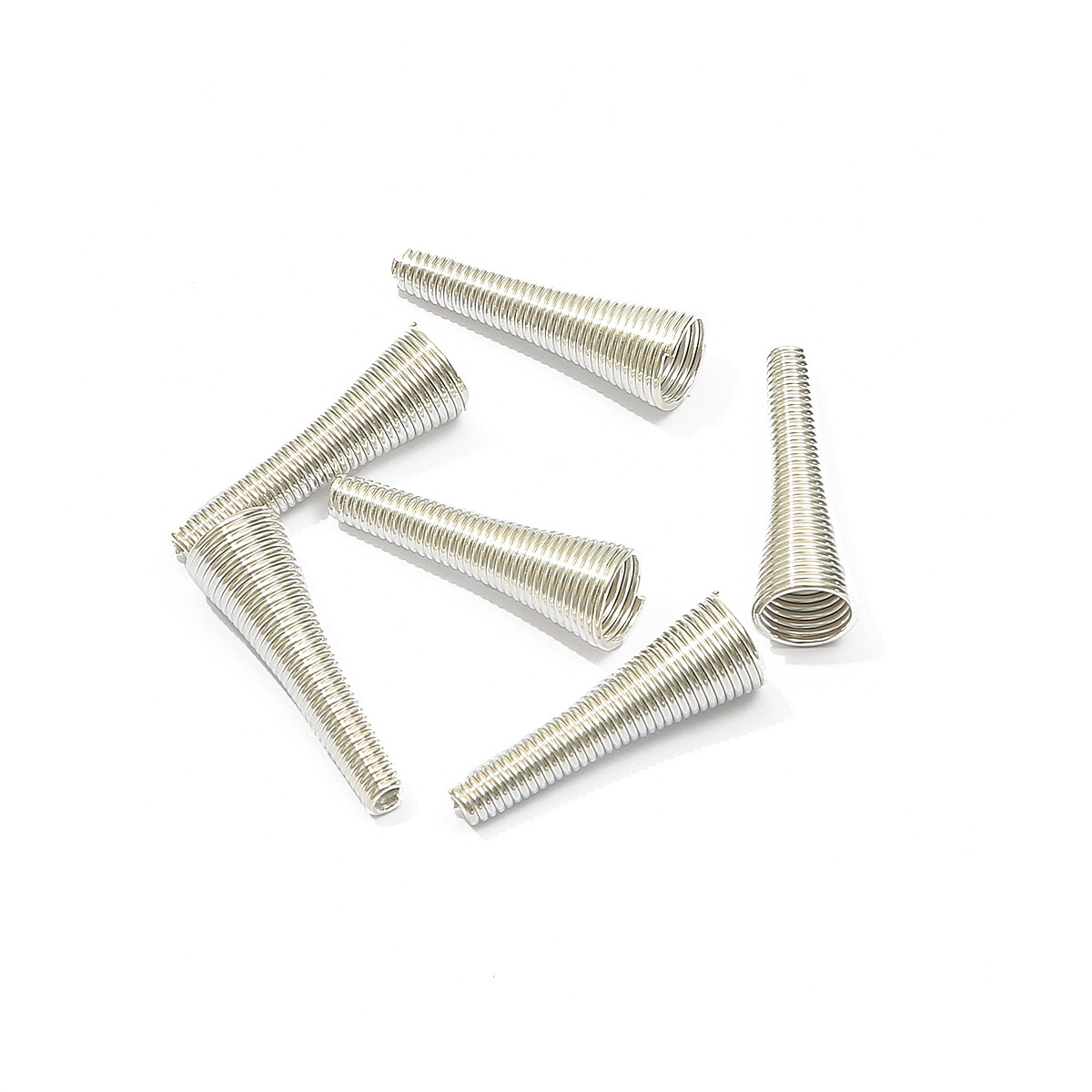 10pcs Metal Spring Funnel Shaped Spacer Beads Caps DIY Beading Supplies Cone Spring Coil End caps For Jewelry Making Accessories