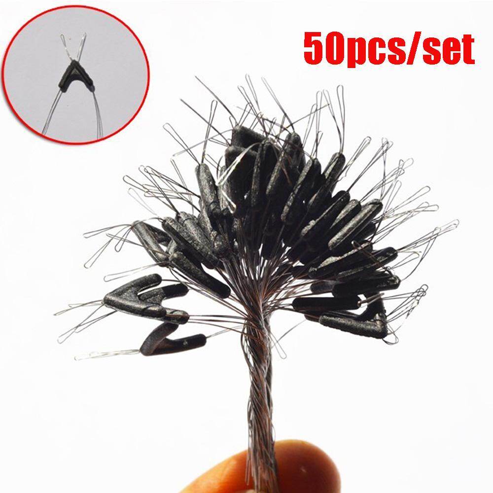 50pcs New tying tool Hot swivel eight type contactor device Double hooks fishing line space bifurcation