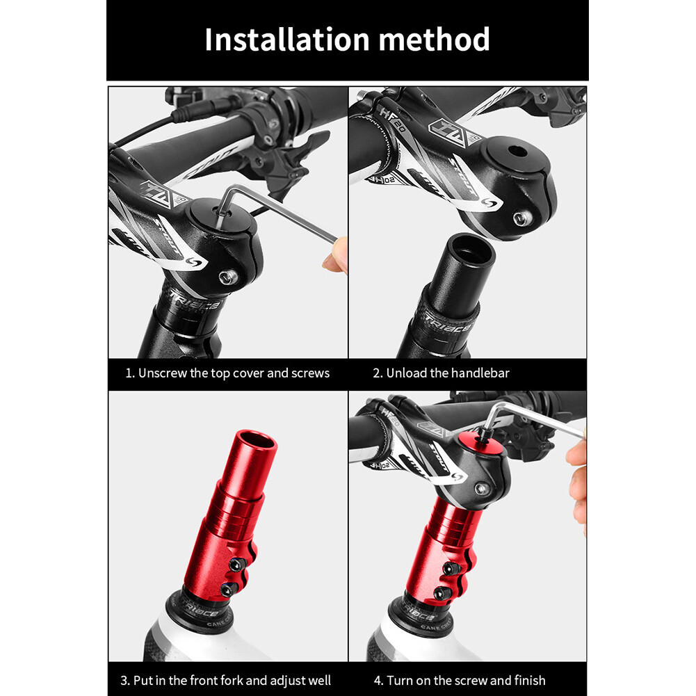 Aluminum Alloy Bike Front Stem Riser Bicycle Handlebar Extension Adaptor