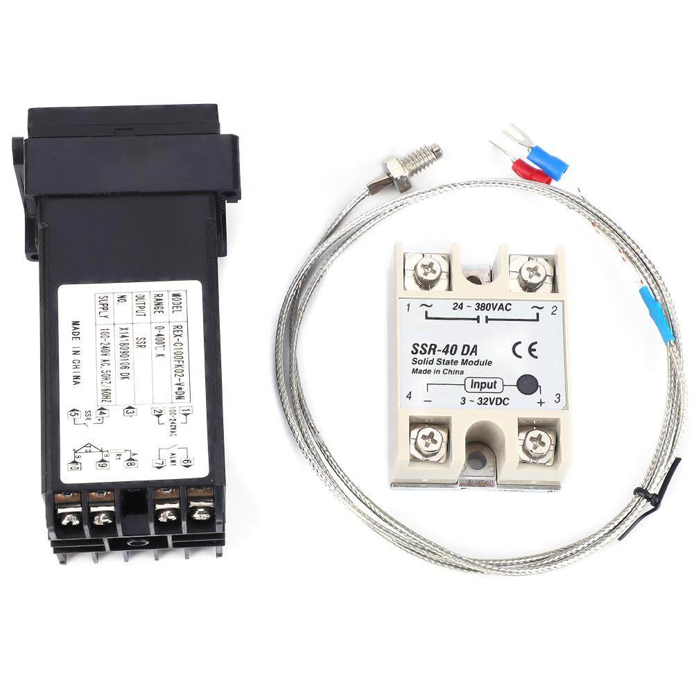 Temp Controller 40A SolidState Relay K Type Thermocouple Probe AC 100