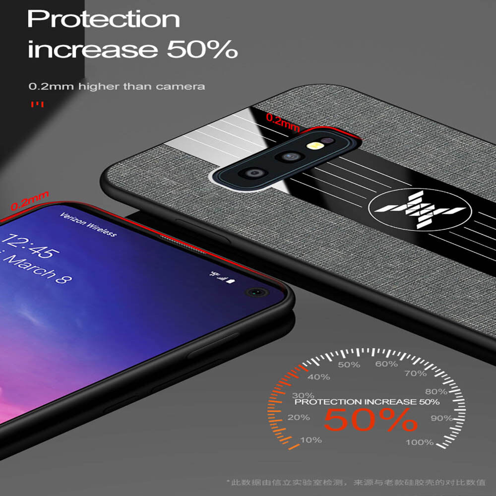 LEEWINDA For Samsung Galaxy S10E Phone Case, Leather Armor Cases Ring bracket Cover Shell