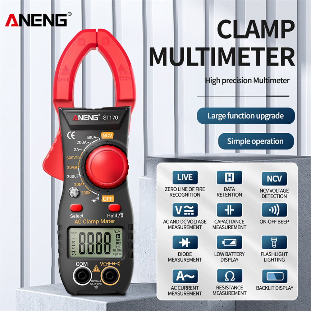 [Moscow Six] ♬ Digital Clamp Meter DC/AC Current Multimeter Ammeter Voltage NCV Ohm Tester