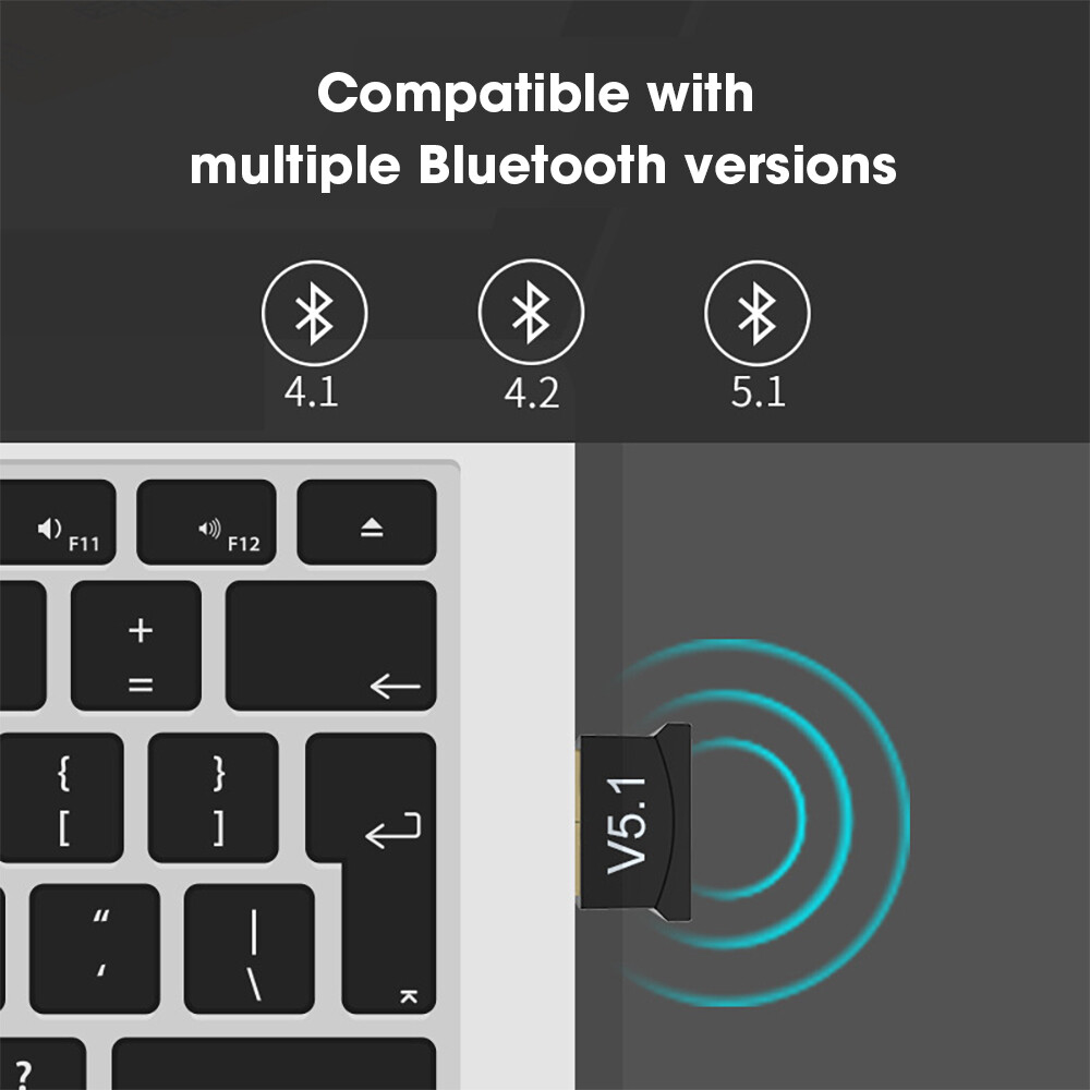 USB Bluetooth 5.1 Adapter Transmitter Receiver Bluetooth Audio Bluetooth Dongle Wireless USB Adapter for Computer PC Laptop