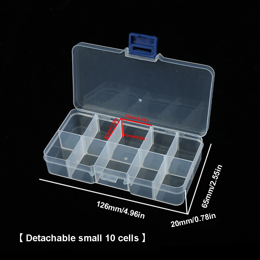FocusAi PP Component Storage Box Plastic Organizer Adjustable Container Removable Grids Tool Boxes for Electronic Component