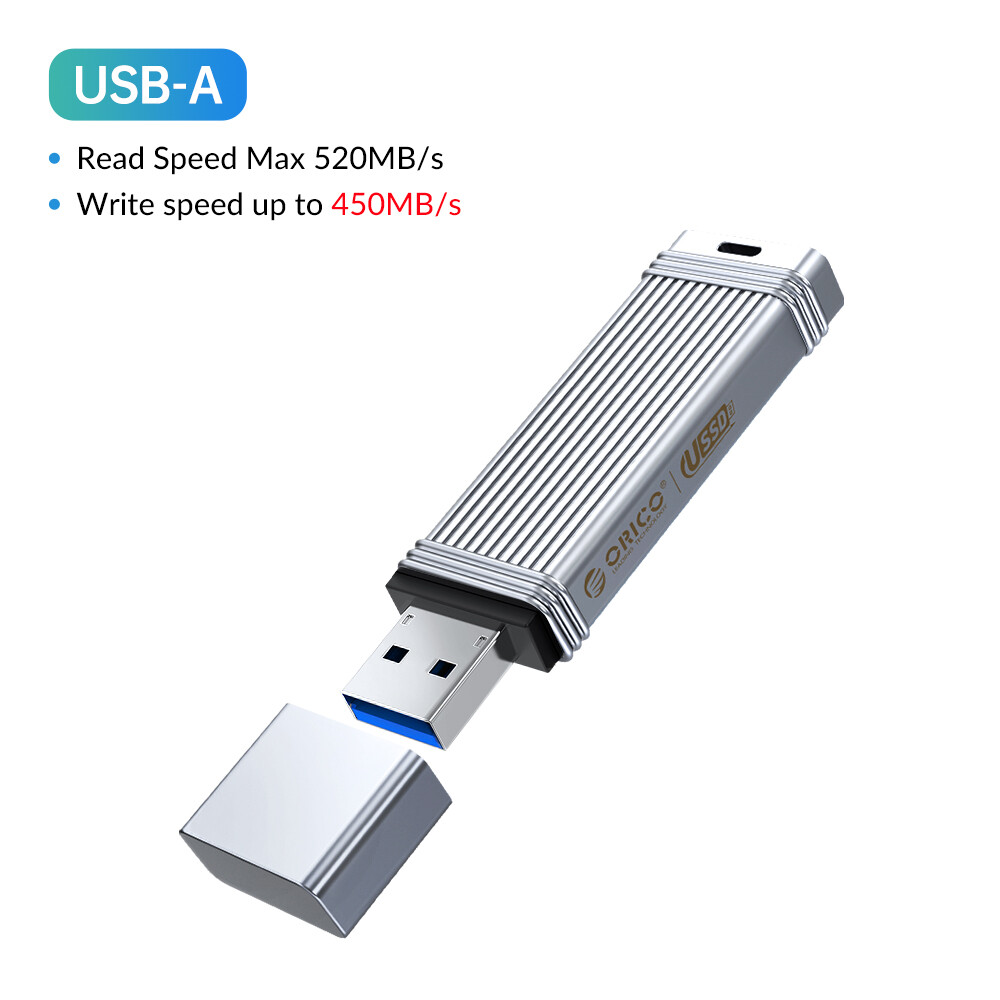 Orico ussd mobile solid u disk 520mb/s usb flash drive 1tb 512gb 256gb 128gb type-c usb 3.2 pen drive metal solid state u disk