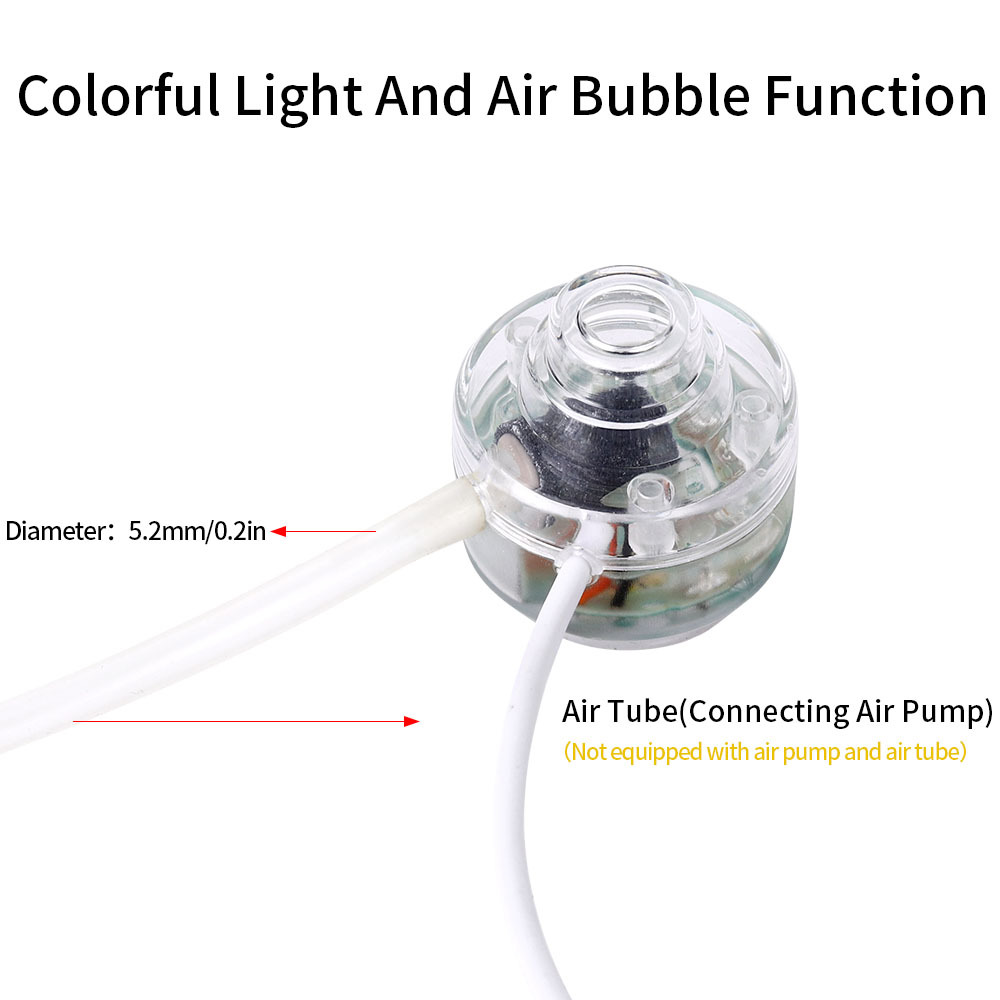 [HATELI] Đèn Bong Bóng Bể Cá Mini Đèn Bong Bóng Lặn Led Đèn Bể Cá Đồ Trang Trí Trang Trí Đèn Bể Cá Đổi Màu Nhiều Màu
