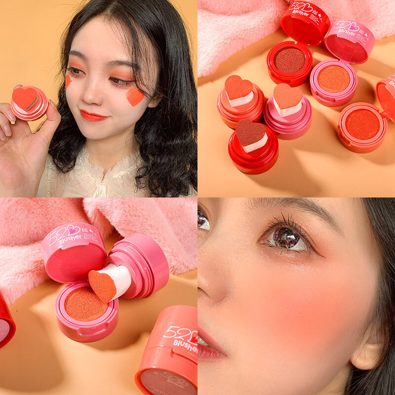 WOOLOVE Đệm Hơi 3 Màu, Phấn Má Hồng Mặt, Kem Đào Bảng Màu Má Hồng Trang Điểm Phấn Má Hồng Mỹ Phẩm Tạo Khối Má Kem Trang Điểm giá rẻ