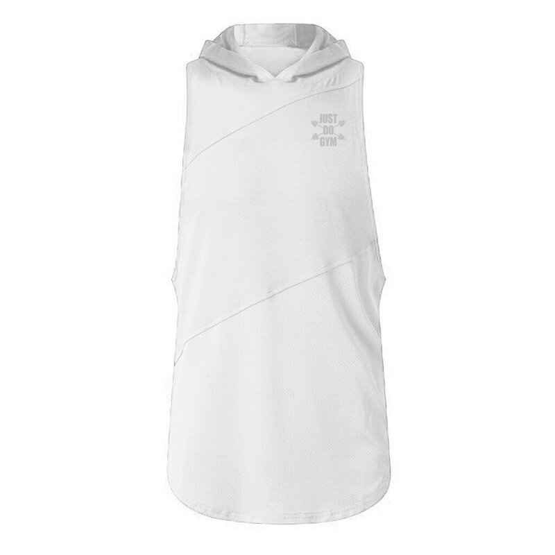 Brand Gyms Clothing Fitness Men Tank Top with hooded Mens Bodybuilding Stringers Tank Tops workout Singlet Sleeveless Shirt