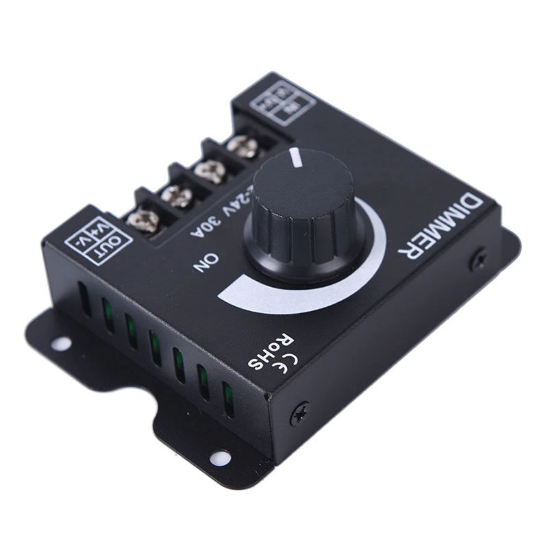 1pcs đơn sắc ánh sáng điện điều khiển 30A DC 12V 24V 360W LED dimmer điều chỉnh độ sáng dải bóng đèn điều khiển