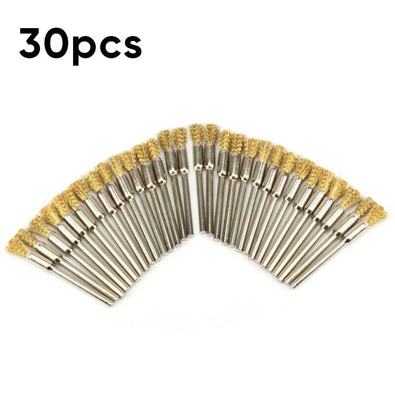 Comforhome 30pcs/set Copper wire wheels Copper Wire Brush Wheel Sanding Accessories For Rotary Copper wire wheels Grinder Tools