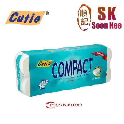 Cutie Compact Toilet Tissue 3ply 10rolls ( Green )