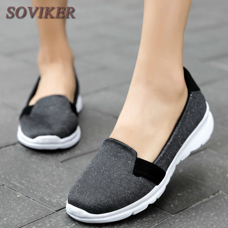 SOVIKER Giày Bệt Nữ Giày Lười Siêu Nhẹ Ngoại Cỡ Cho Nữ Giày Nữ Thường Ngày