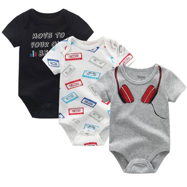Kiddiezoom 3PCS baby romper newborn bodysuit clothes