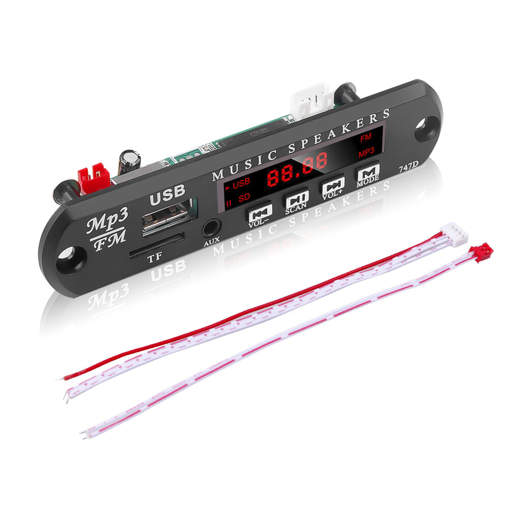 Aitemay Bảng Giải Mã DC 5V 12V Mô-đun Giải Mã AUX MP3 TF FM 3.5MM Có Điều Khiển Từ Xa (Không Có Bluetooth)