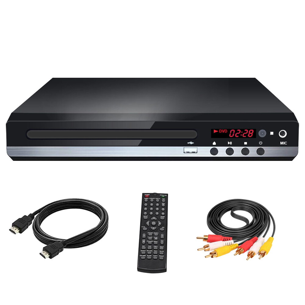 Metal Home Portable VCD Remote Control With Cable Multi Format USB HDMI
