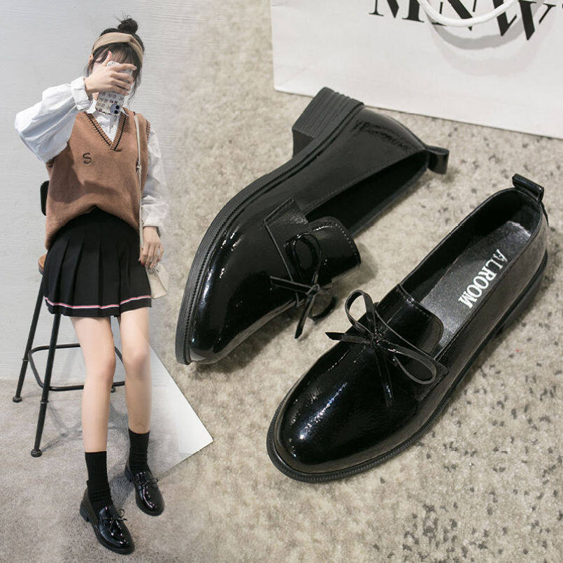 Giày Nữ Mary Janes, Đế Bệt, Giày Da Công Sở Nhỏ, Thoải Mái, Chống Trượt, Dành Cho Học Sinh, Aurora. An giá rẻ