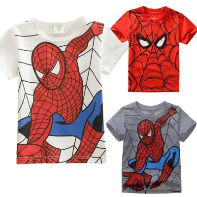 Kingstar123 Kids Boys Tops Spider man T-shirt Clothes Short Sleeve Casual Cotton Tee Summer
