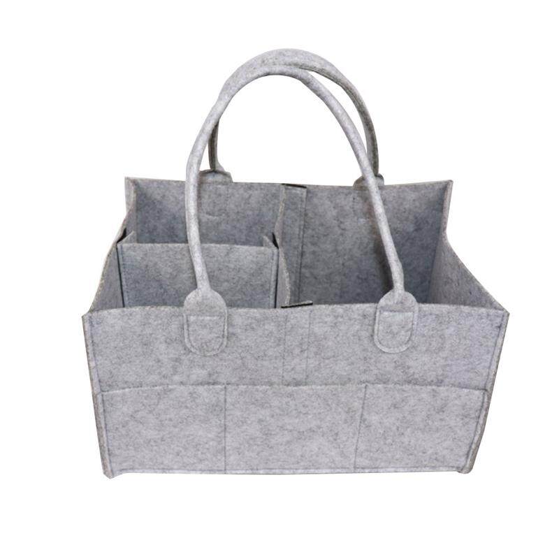 Felt Baby Diaper Caddy Nursery Storage Wipes Bags Nappy Organizer Container NEW