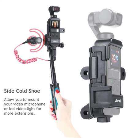 ULANZI Vlog EXTENDED สำหรับ DJI Osmo ซองกระเป๋าพร้อมไมโครโฟนเย็นรองเท้า 3 GoPro อะแดปเตอร์