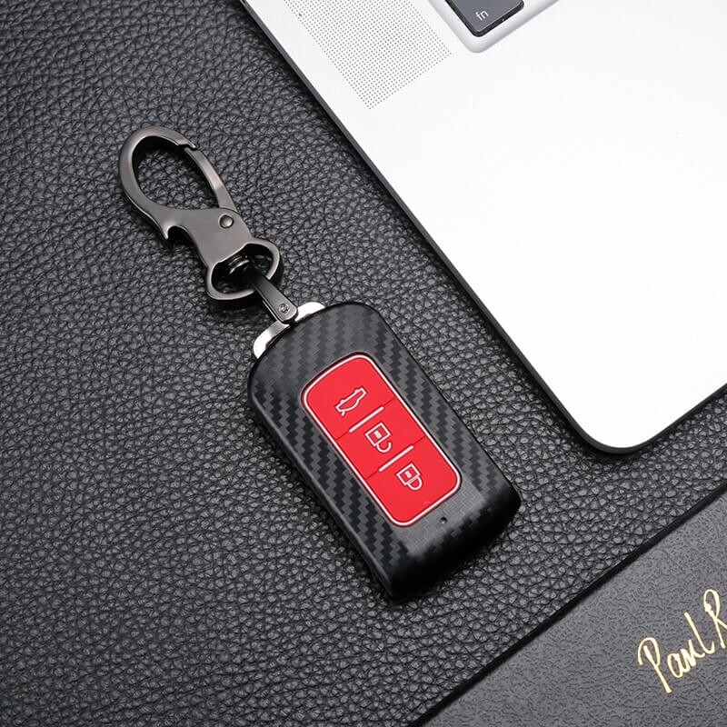 (borongwell)For Mitsubishi Lancer Outlander Pajero Triton Mirage Attrage ABS Key Guard Sheath Key Chain