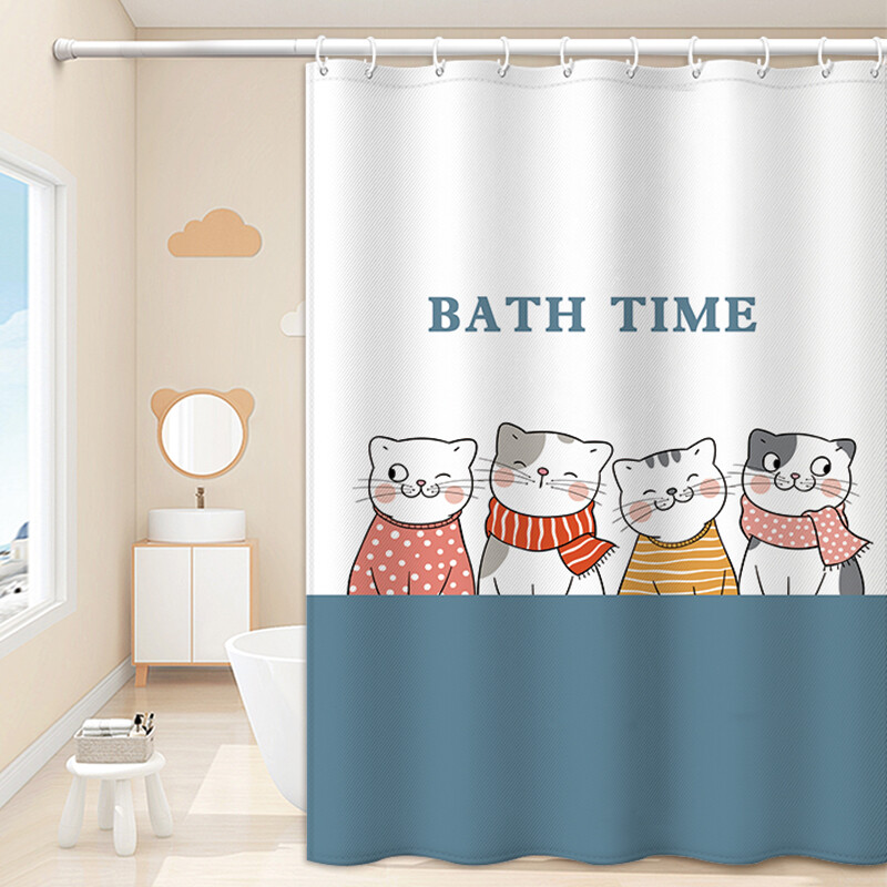 3D Digital Printing Resistant Waterproof Bathroom Shower Curtain Set Polyester Shower Curtain Waterproof Mildew Resistant Bathroom Supplies Practical Home Decor 110614
