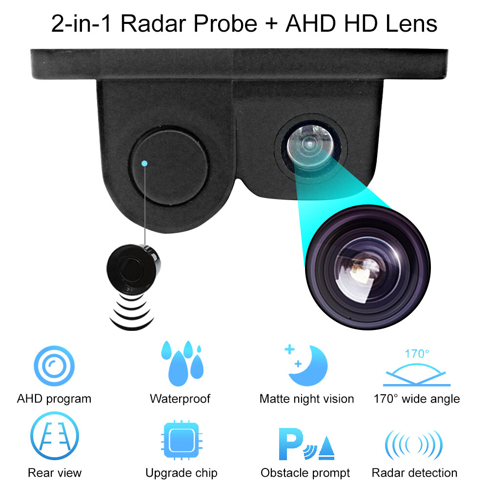 Camera Lùi Nhìn Ban Đêm Chống Nước Chiếu Sáng Thấp 2 Trong 1, Để Đỗ Xe Ngược Chiều, Có Chuông Báo Động /Cảm Biến Siêu Âm