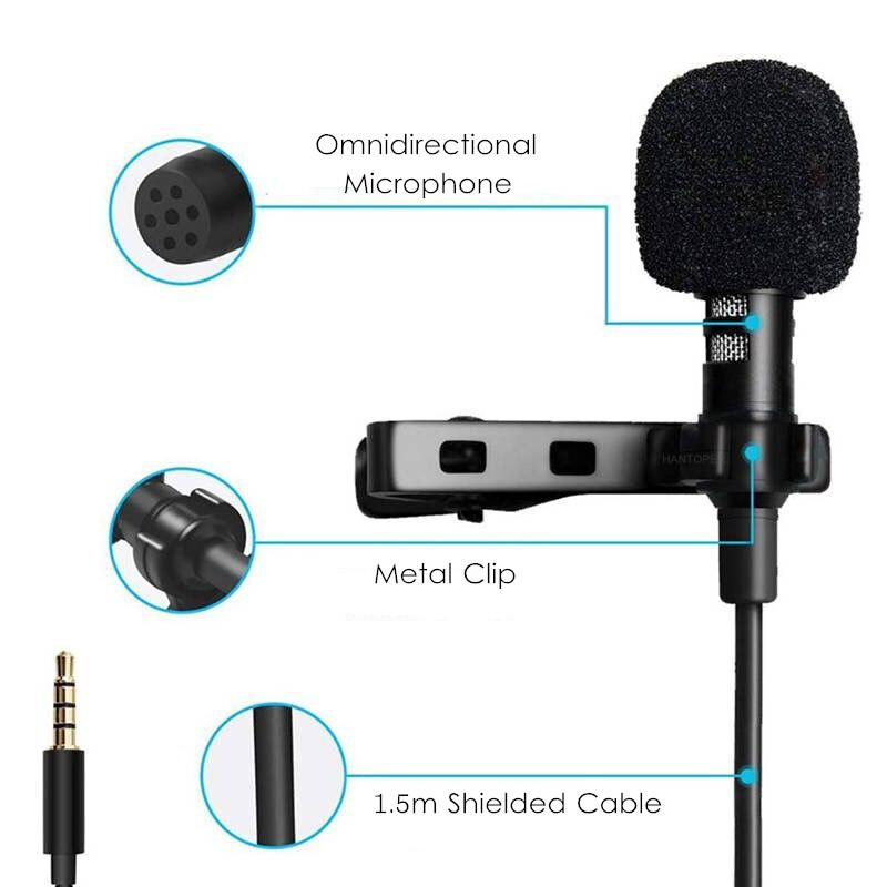 Micrô Cho iPhone Mini Đa Năng Lightning Type C 3.5Mm Microfone Cho Samsung Huawei Xiaomi Lavalier Clip-On Ghi Âm Giảm Tiếng Ồn Studio Bài Giảng Micro Bên Ngoài 1.5M Âm Thanh Cáp Sạc Hoạt Động Cho PC Máy Tính Notebook Máy Tính Xách Tay