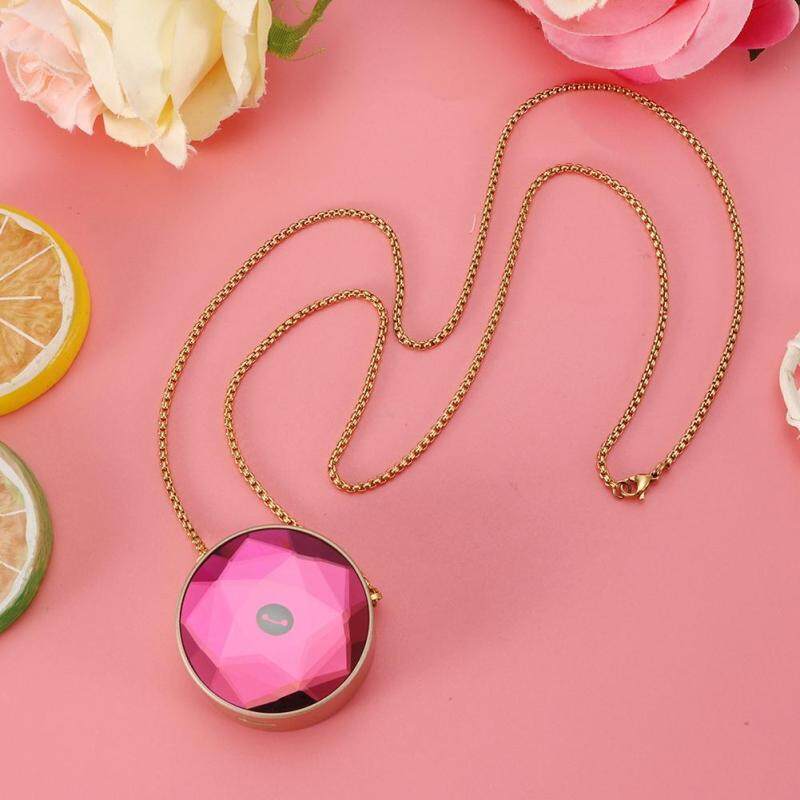 New Arrival USB Charging Portable Mini Crystal Necklace Negative Ion Air Purifier US Plug 100-240V Colorful purple Singapore