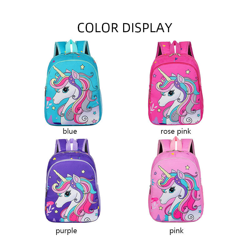 HS cartoon cute backpack Kindergarten student backpack unicorn cartoon pattern small school bag