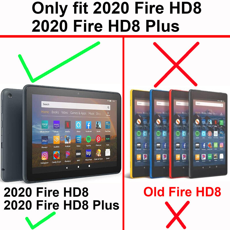 Soft TPU case for Amazon Fire HD8 2020 10th generation HD 8 Plus Protective Cover