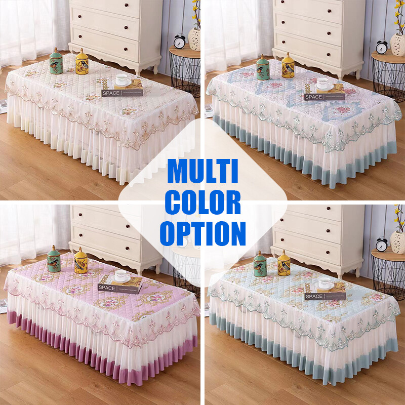 Table cloth, tablecloth cover, tea table cloth, rectangular tea table cover, cloth lace tablecloth, European style TV cabinet, dust cover, living room, household