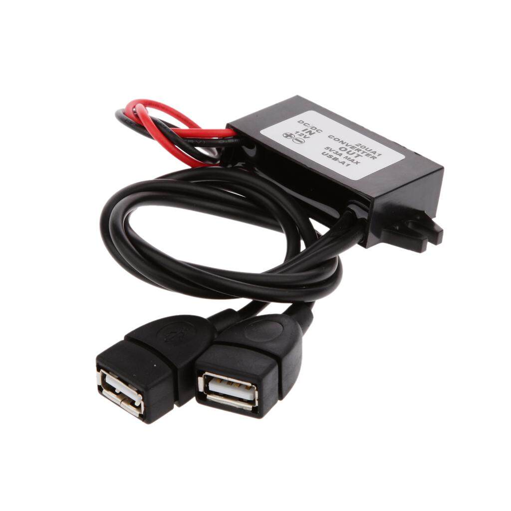 Gazechimp Car Charger Cable Adapter 12-24V To 5V Mini USB GPS DVR Charging Car Truck