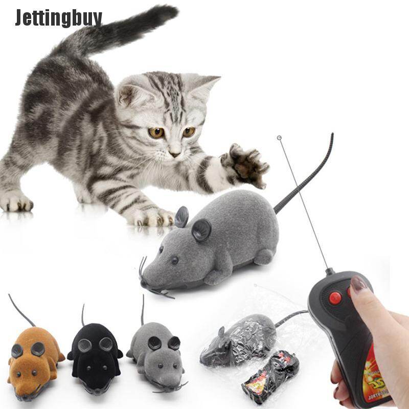 [Jettingbuy] RC Funny Wireless Electronic Remote Control Mouse Rat Pets Toy For Cats Hot