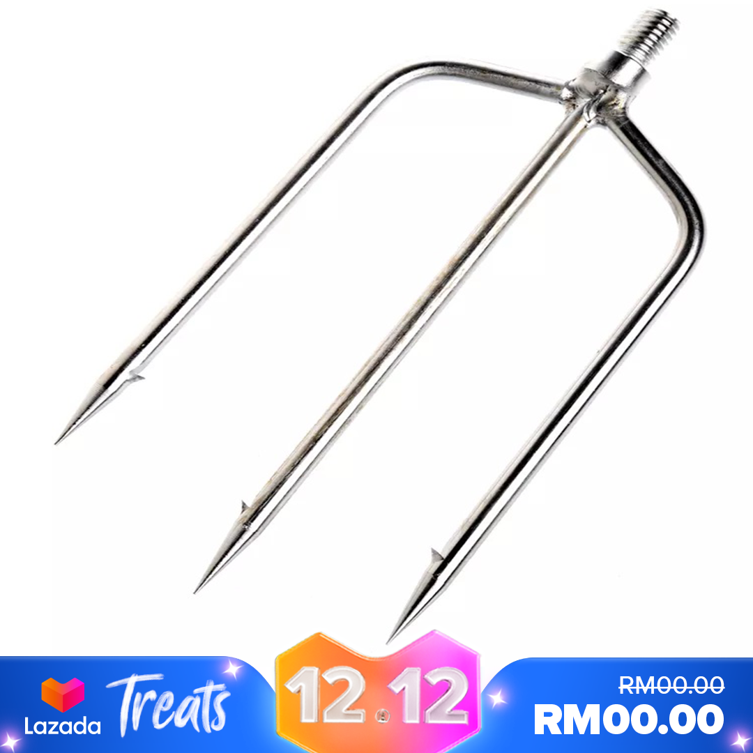 Stainless Steel Prong Harpoon Fish Fork Fishing Ice Breaker AccessoryTackleTool