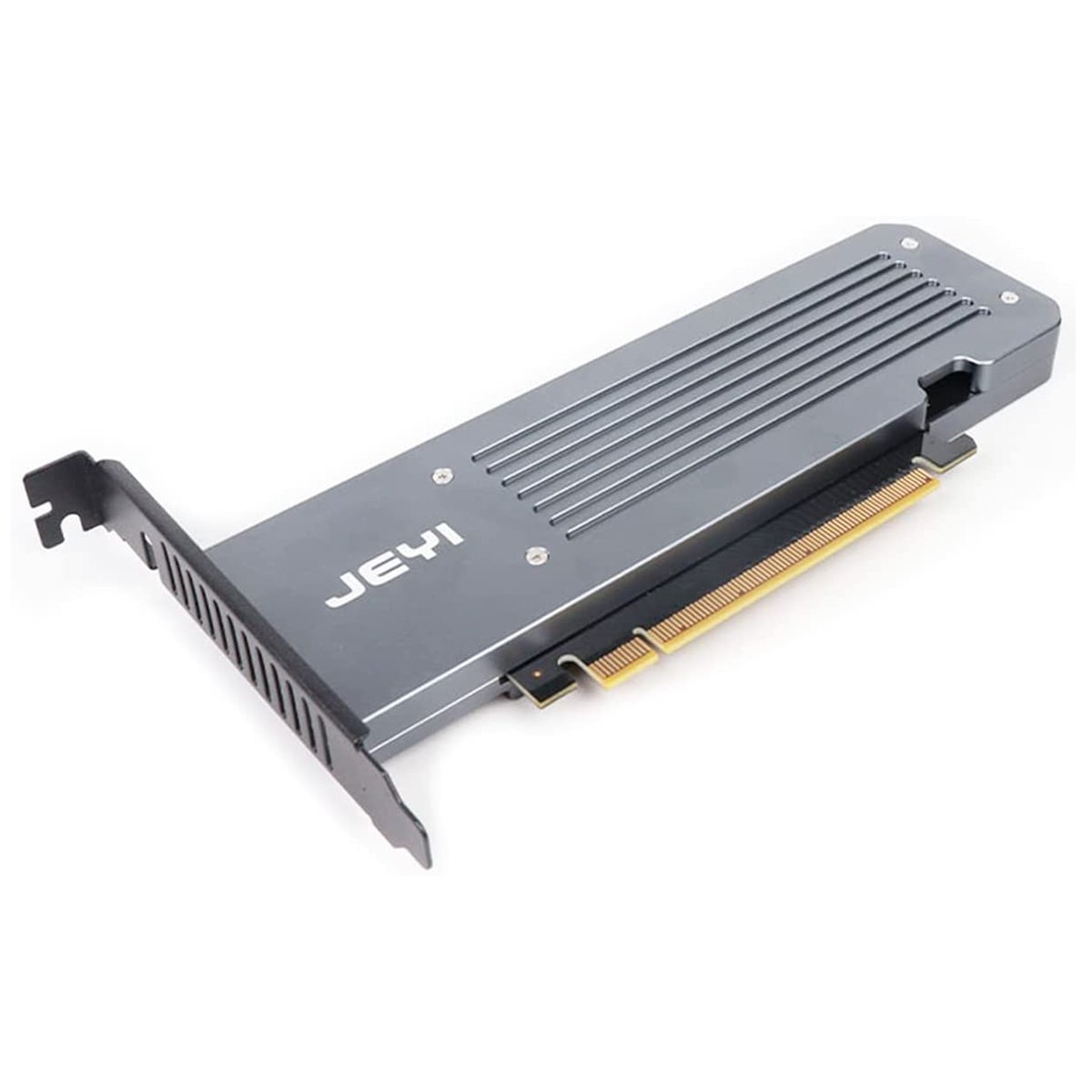 Jeyi 4 ssd for pcie 4.0 expansion card, 4 nvme m.2 m key ssd for pcie x16 adapter, up to 256 gbps, support bifurcation raid 0 1 5