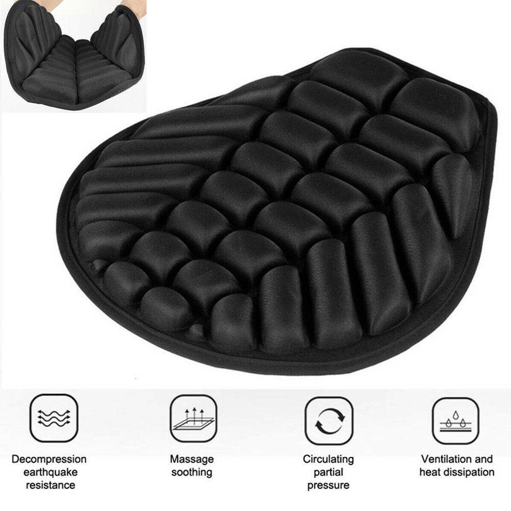 1pcs Black Motorcycle Seat Cushion 37.5*36cm L4V4 V2O5 Emily Lake