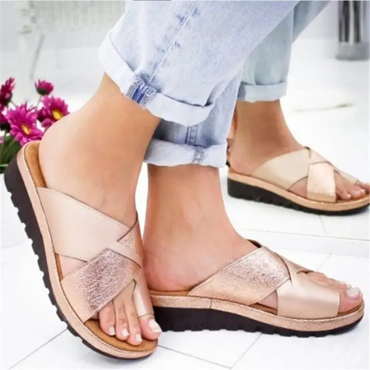 comfy women's orthopedic platform sandals