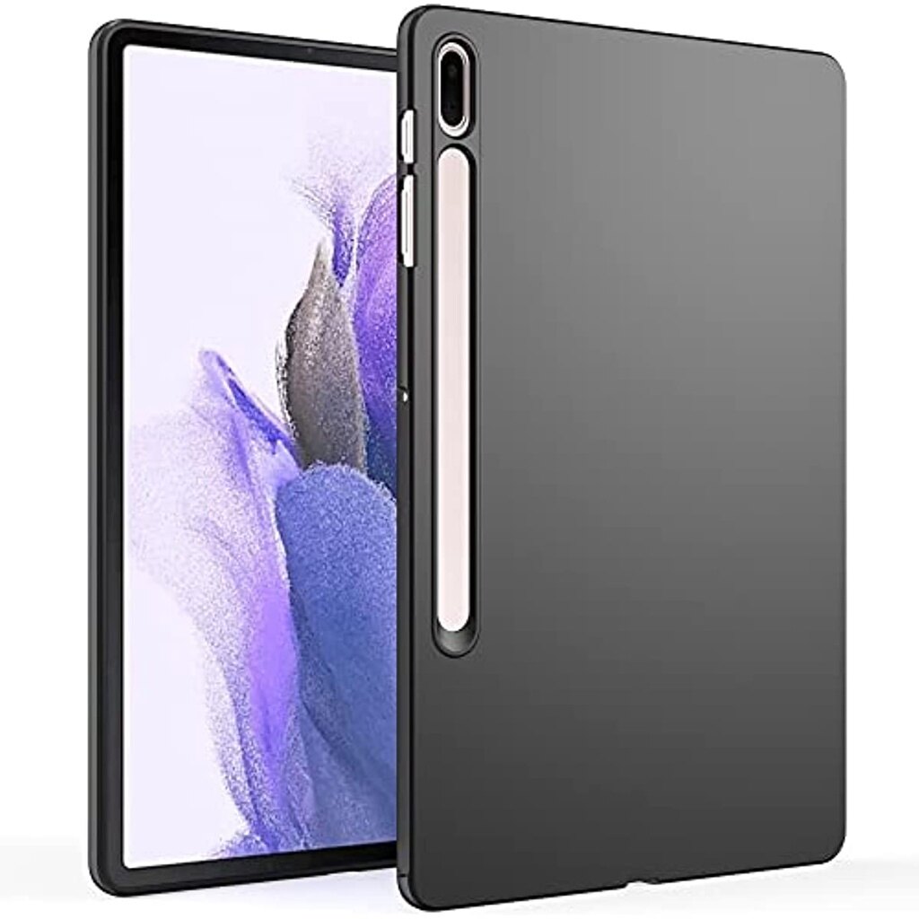 Samsung galaxy tab s8 plus case ,galaxy tab s7 plus case , thin and soft tablet protective cover for samsung galaxy tab s8 plus/s7 fe/s7 plus/ s8+/ s7+ 12.4 inch, blac