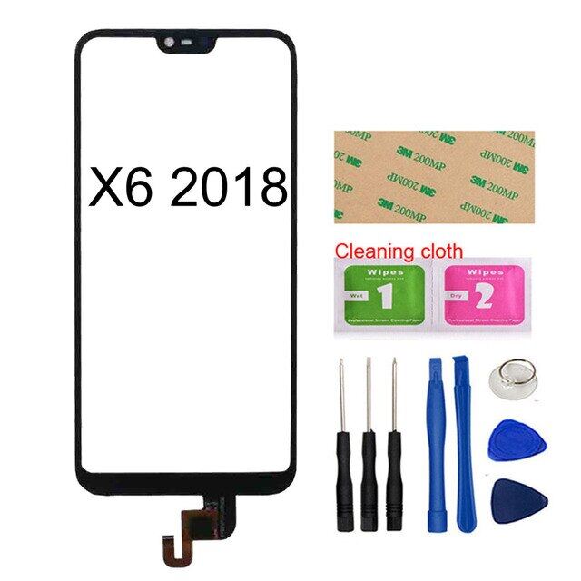 For x6 touch screen for nokia 6.1 plus for nokia x6 ta-1109 touch screen digitizer screen front glass lens panel