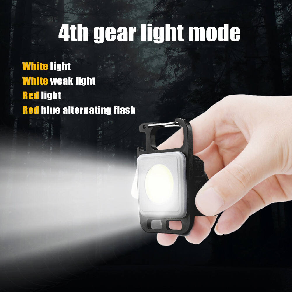 Đèn Pin Móc Khóa LED Mini Dụng Cụ Mở Nút Chai Đèn Làm Việc Cắm Trại Ngoài Trời Bỏ Túi