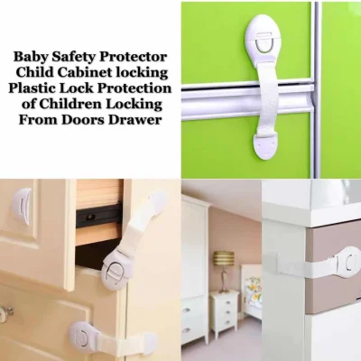 Anti-clip safety lock Drawer door Cabinet Wardrobe Refrigerator door lock Household Bedroom living room children baby