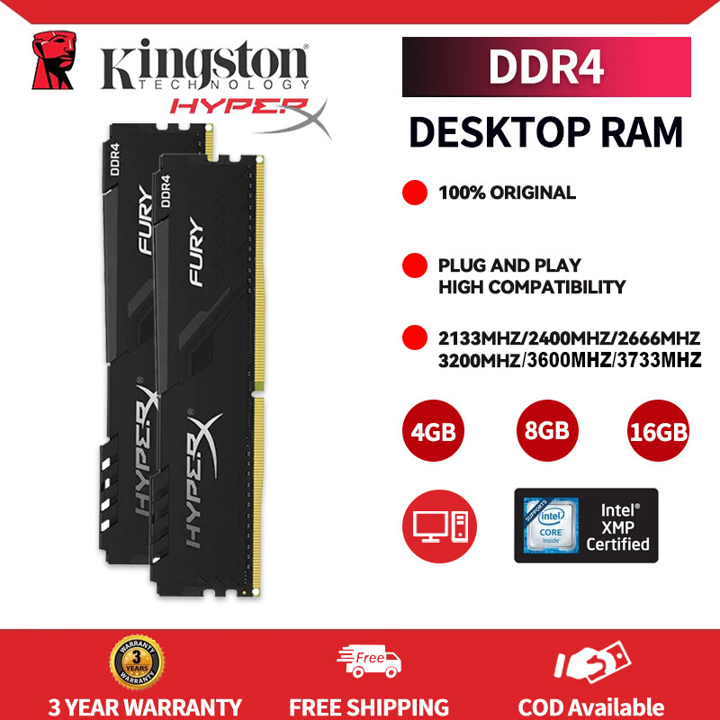 HyperX FURY 8GB PC4 17000 DDR4 DIMM Unbuffered Non ECC Desktop Memory Black HX421C14FB2/8 - Best Buy - Foto 8