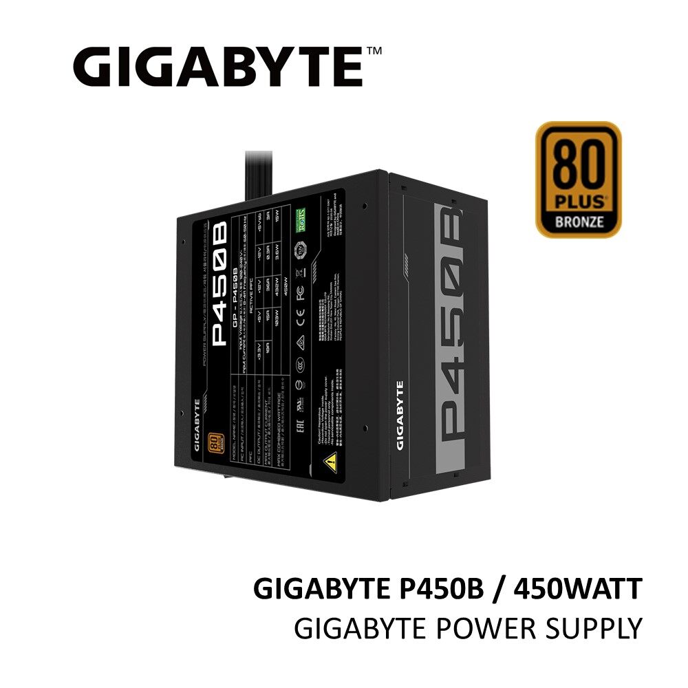 GIGABYTE P450B 450W 80 PLUS BRONZE PSU POWER SUPPLY | Lazada