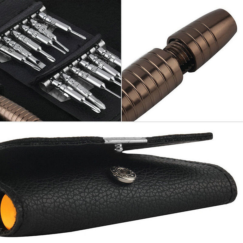 BOKALI 1SET NEW 25in1 Precision Torx Screwdriver Set Cell Phone Repair Tool Kit Wallet Type