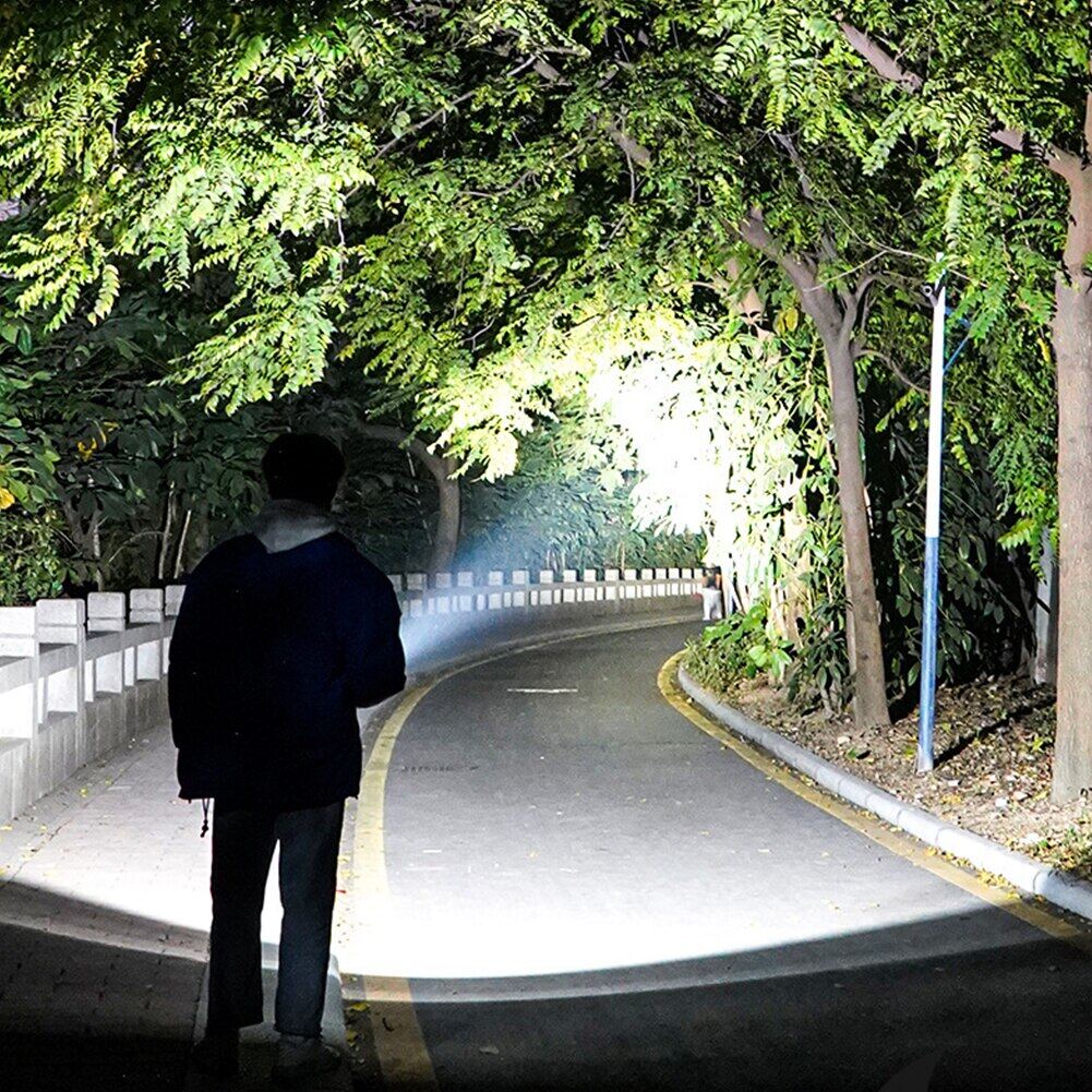6 đèn pin led có thể sạc lại 200000lm ban đầu dẫn có thể sạc lại đèn pin công suất cao không thấm nước tầm xa đèn pin mini đèn pin cắm trại ngoài trời đi bộ đường dài du lịch đèn pin siêu đèn flash sáng ánh sáng đèn led đèn khẩn cấp