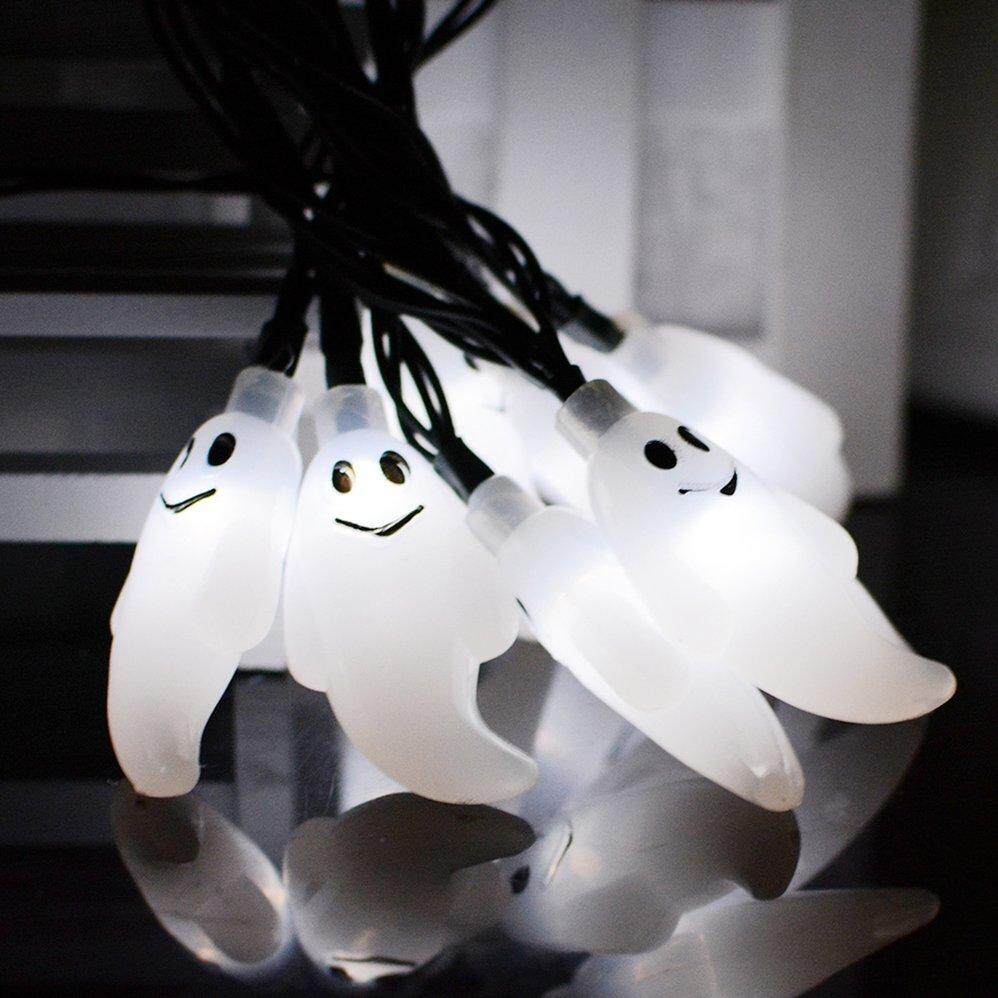 G-PADDY 30 Đèn LED Ma Hình Dây Đèn Trang Trí Halloween Đèn Sáng Nhiều Màu Sắc