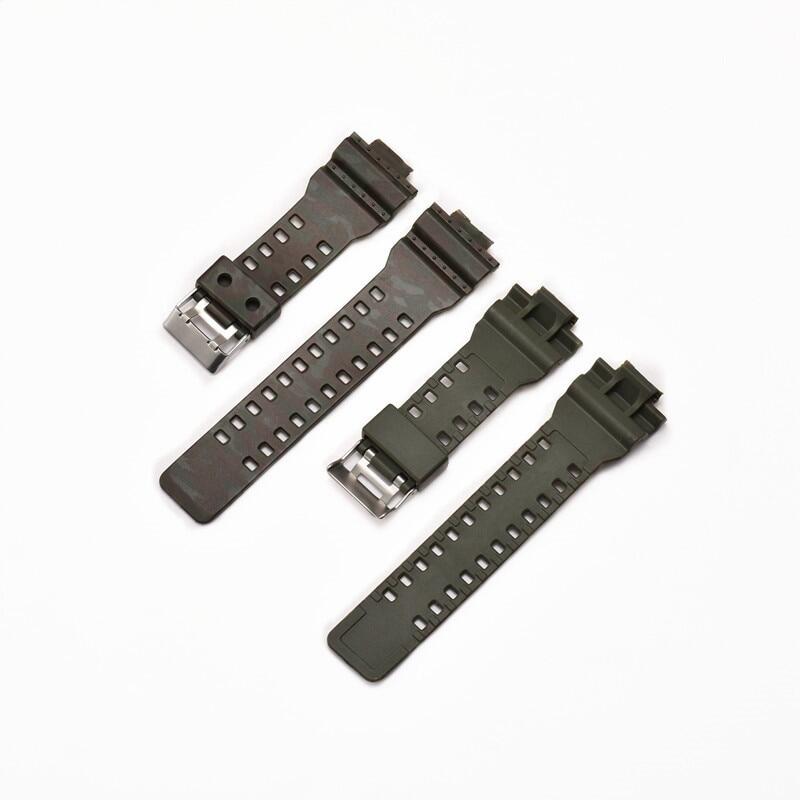 For casio g-shock camouflage watchband h ga-100/110/120/150/gd-100/110/120/g-8900/gr-8900/gw-8900 convex 16mm resin strap